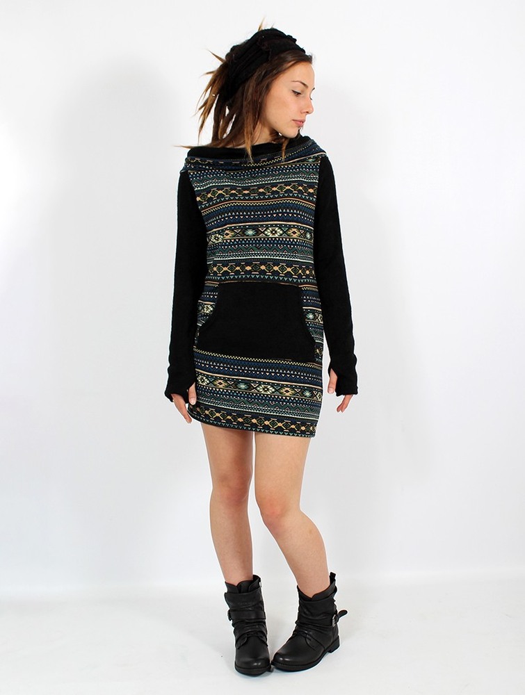 Toonzshop Suwanna Pirun Sweater Dress Jurk Dames Zwart | MN6108247