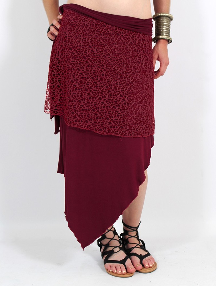 Toonzshop Syrada 2in1 Skirt/Tunic Rok Dames Bordeaux Rood | JI6750842