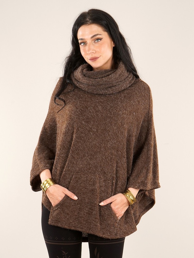 Toonzshop Taraka Poncho Poncho's Dames Bruin | UP7603584