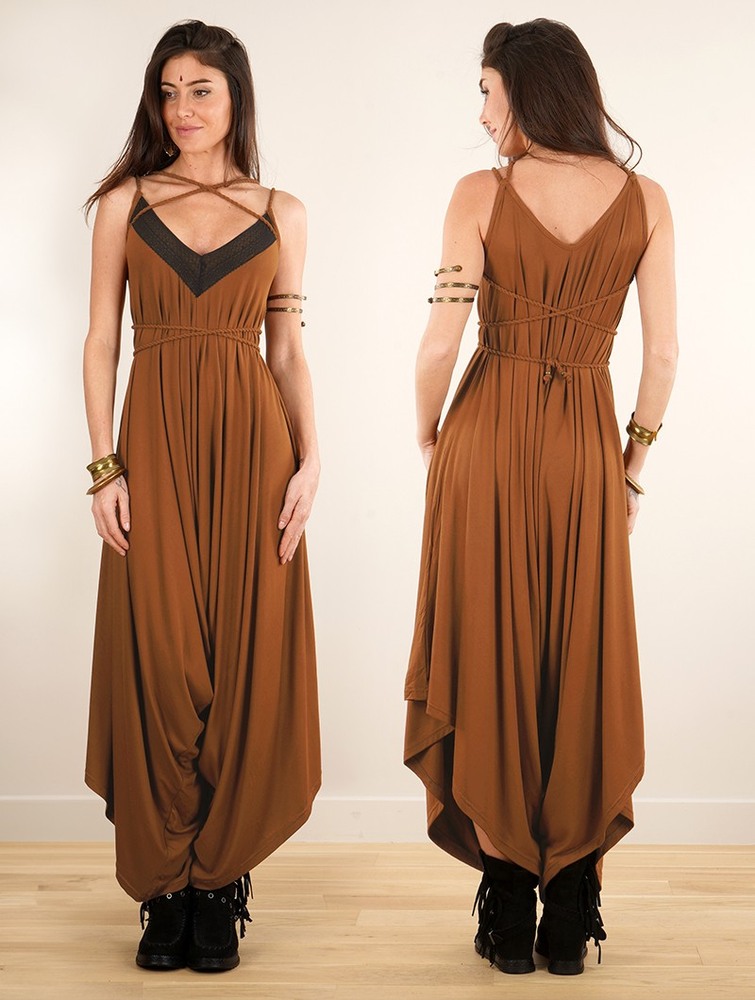 Toonzshop Topäaz Loose And Reversible Strappy Jumpsuit Jumpsuit Dames Caramel | PC0213895