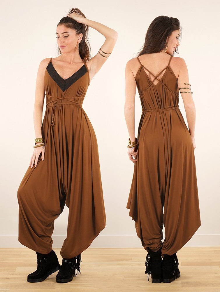 Toonzshop Topäaz Loose And Reversible Strappy Jumpsuit Jumpsuit Dames Caramel | PC0213895