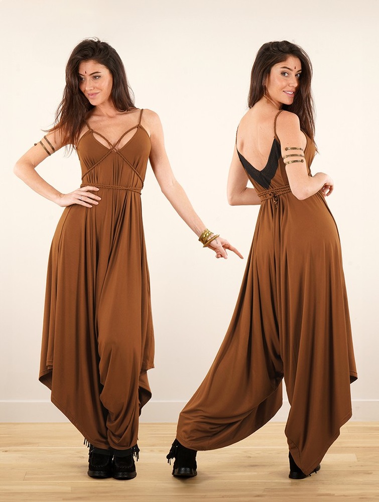 Toonzshop Topäaz Loose And Reversible Strappy Jumpsuit Jumpsuit Dames Caramel | PC0213895