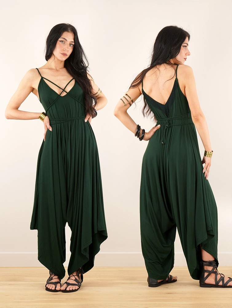 Toonzshop Topäaz Loose And Reversible Strappy Jumpsuit Jumpsuit Dames Groen | HT2187450