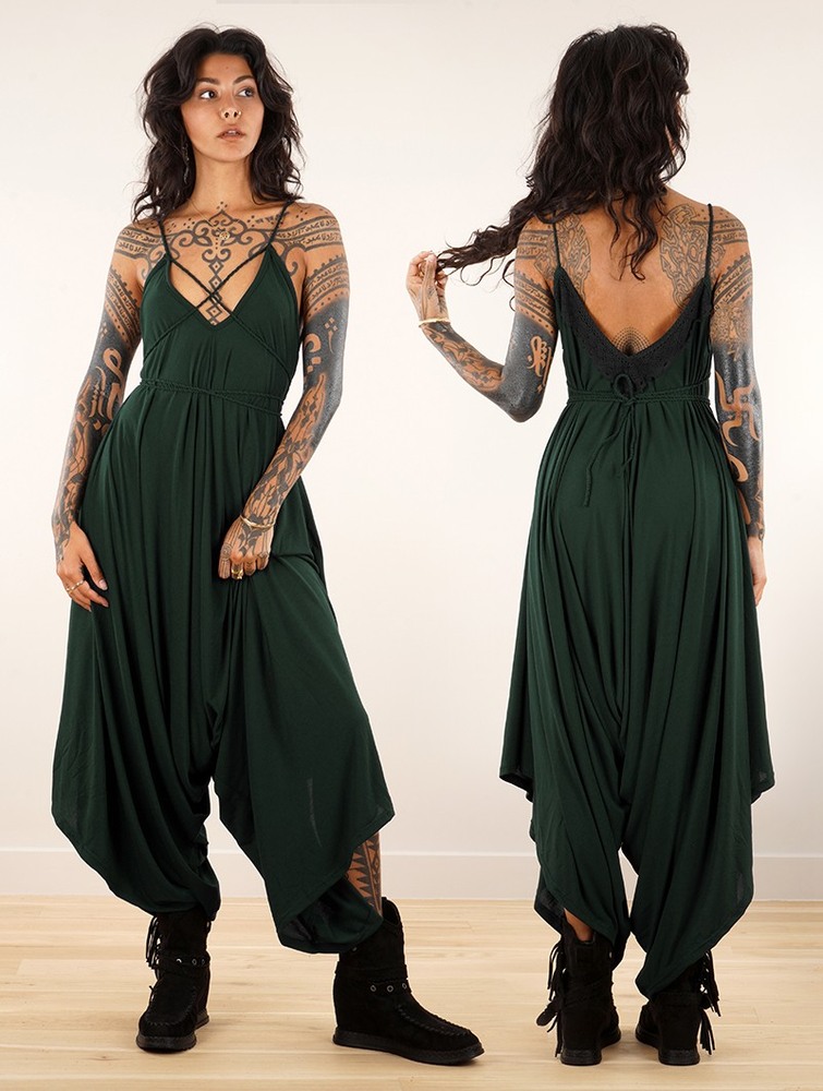 Toonzshop Topäaz Loose And Reversible Strappy Jumpsuit Jumpsuit Dames Groen | HT2187450