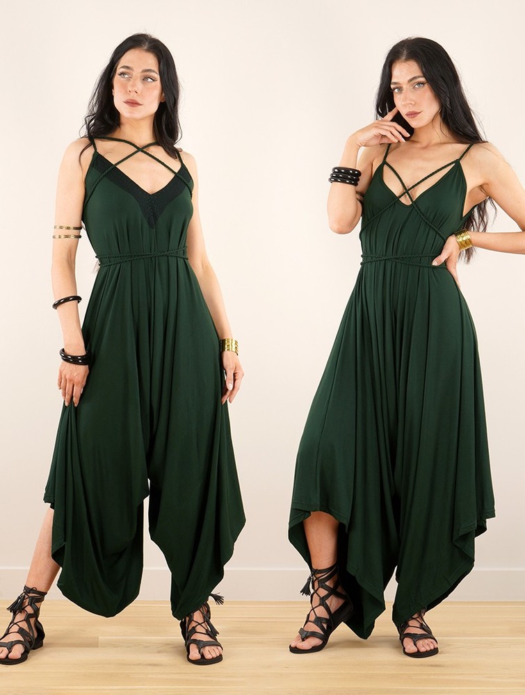 Toonzshop Topäaz Loose And Reversible Strappy Jumpsuit Jumpsuit Dames Groen | HT2187450