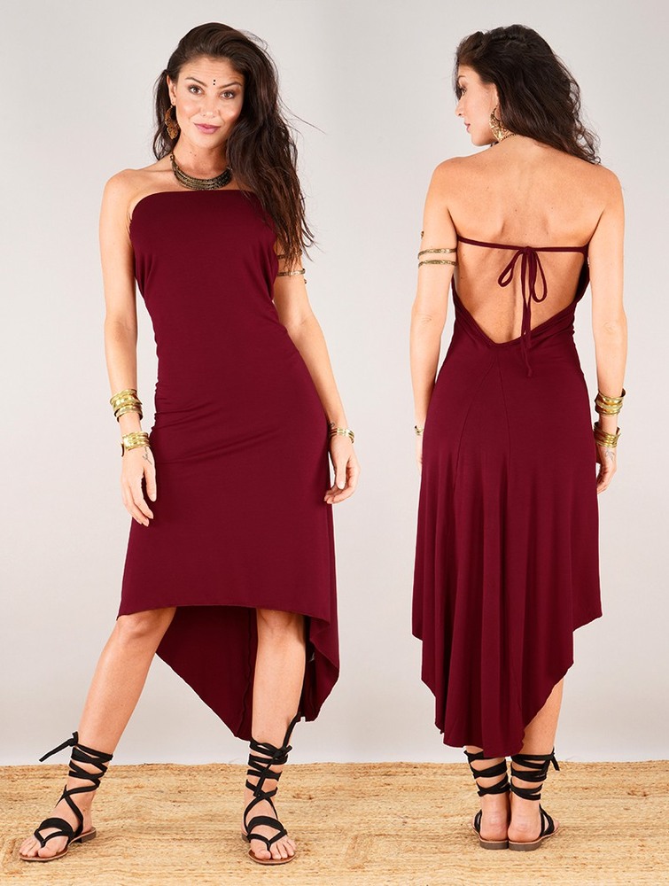 Toonzshop Trisha Dress Jurk Dames Wine | UY7645230