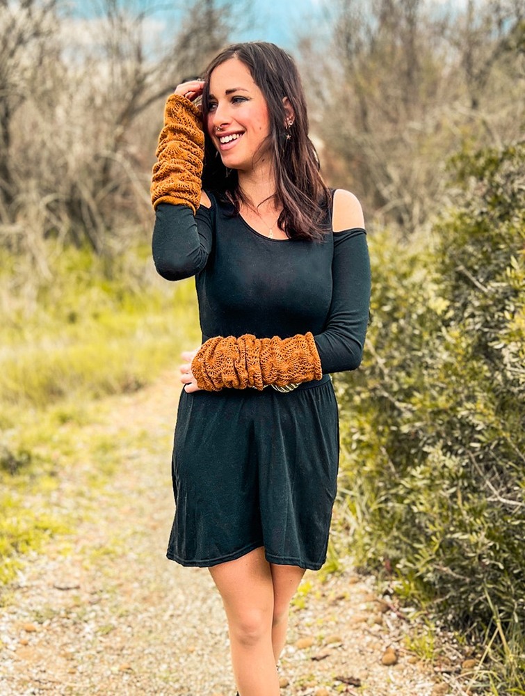 Toonzshop Yüm Crochet Arm Warmers Fingerless gloves-legwarmers Dames Rusty | DV9673580