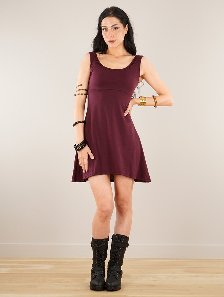 Toonzshop Ysïaak Sleeveless Dress Jurk Dames Wine | AI5634897