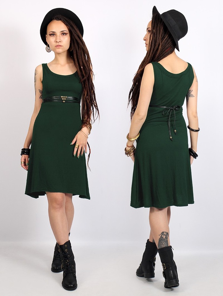 Toonzshop Ysïaak Sleeveless Dress Jurk Dames Groen | XQ4065193